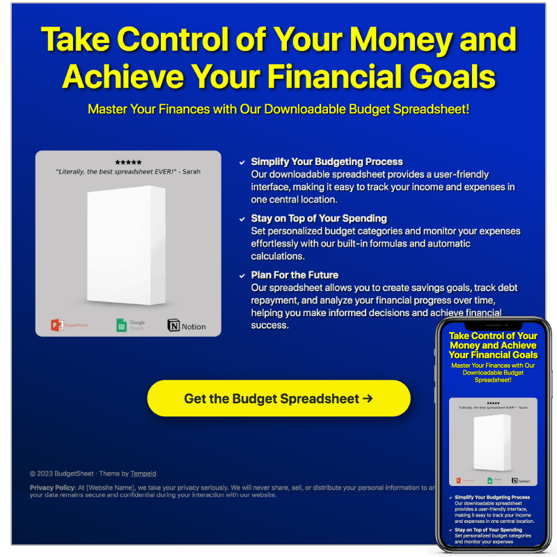 Asset - Digital Product & Lead Magnet Carrd Template Preview