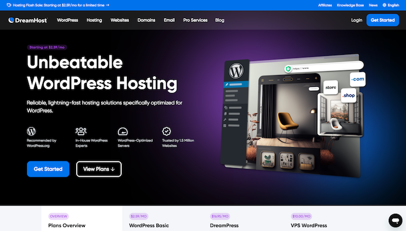 WordPress Hosting Recommended by WordPress DreamHost