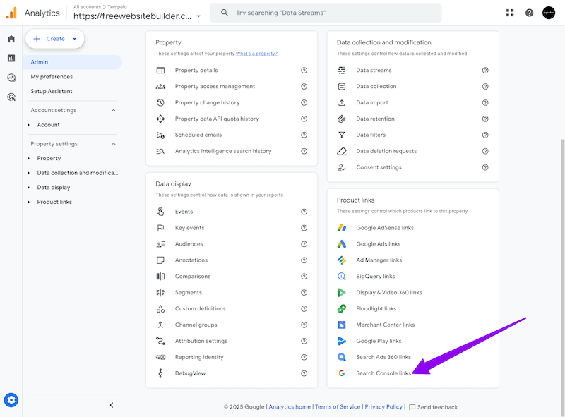 Connecting Google Analytics and Search Console