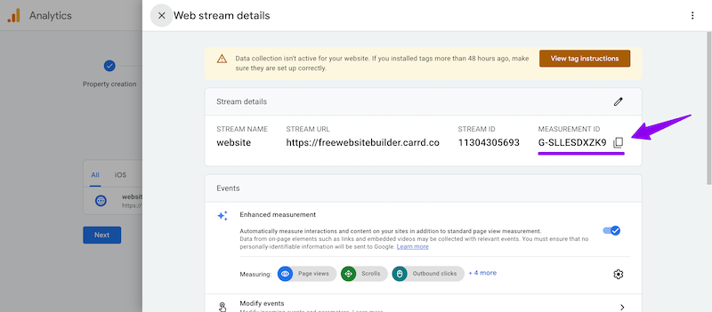 Google Analytics Measurement ID