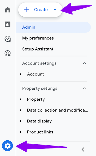 Google Analytics Create New Property