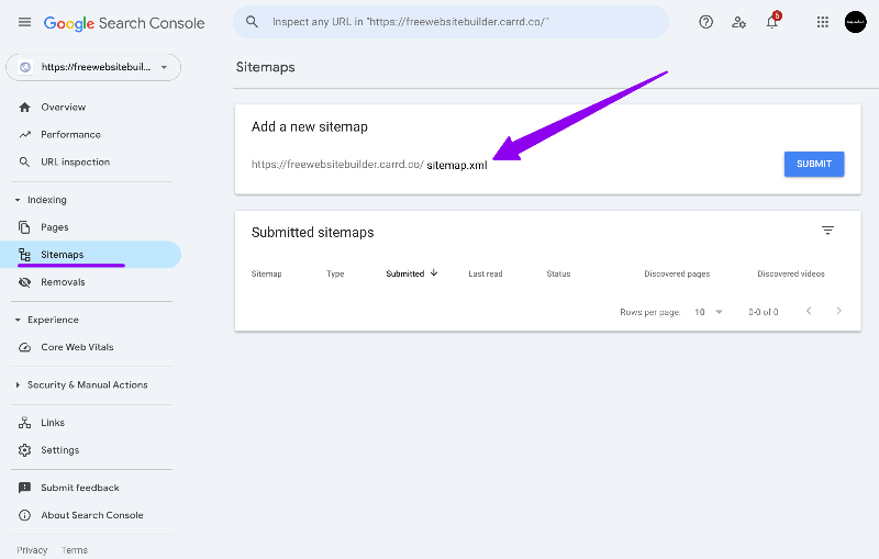 Carrd Sitemap: sitemap.xml